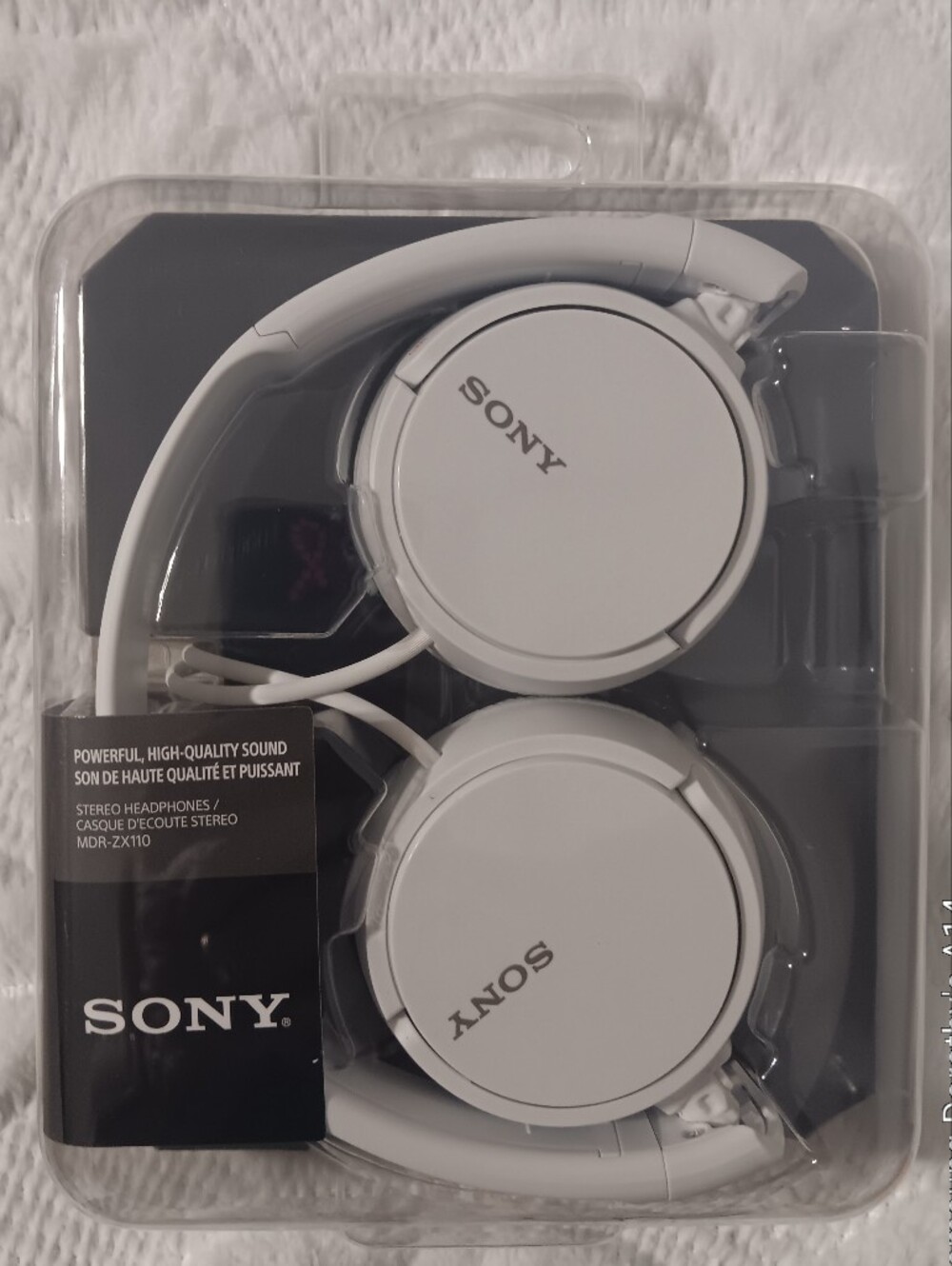 Sony White Foldable On-Ear Headphones